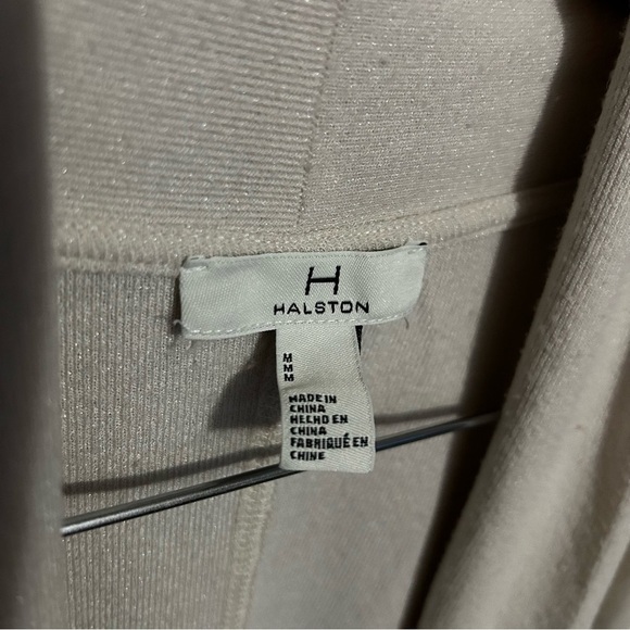 H by Halston Cardigan Sweater Open Front Long Beige Women’s Size M - Picture 2 of 6